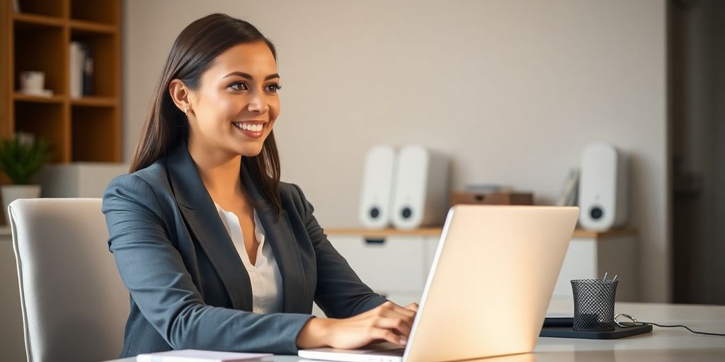ChatGPT Tricks - Personal assistant working diligently at a desk with laptop.
